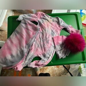 Tie dye 3 piece baby girl set 3-6 months